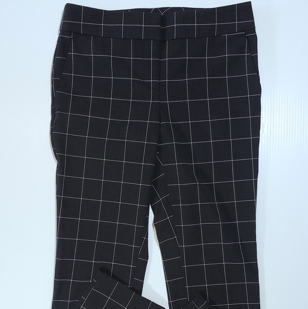 Loft Plaid Skinny Ankle Dress Pants